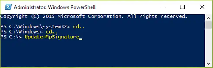 آپدیت دستی ویندوز دیفندر با استفاده از Windows PowerShell
